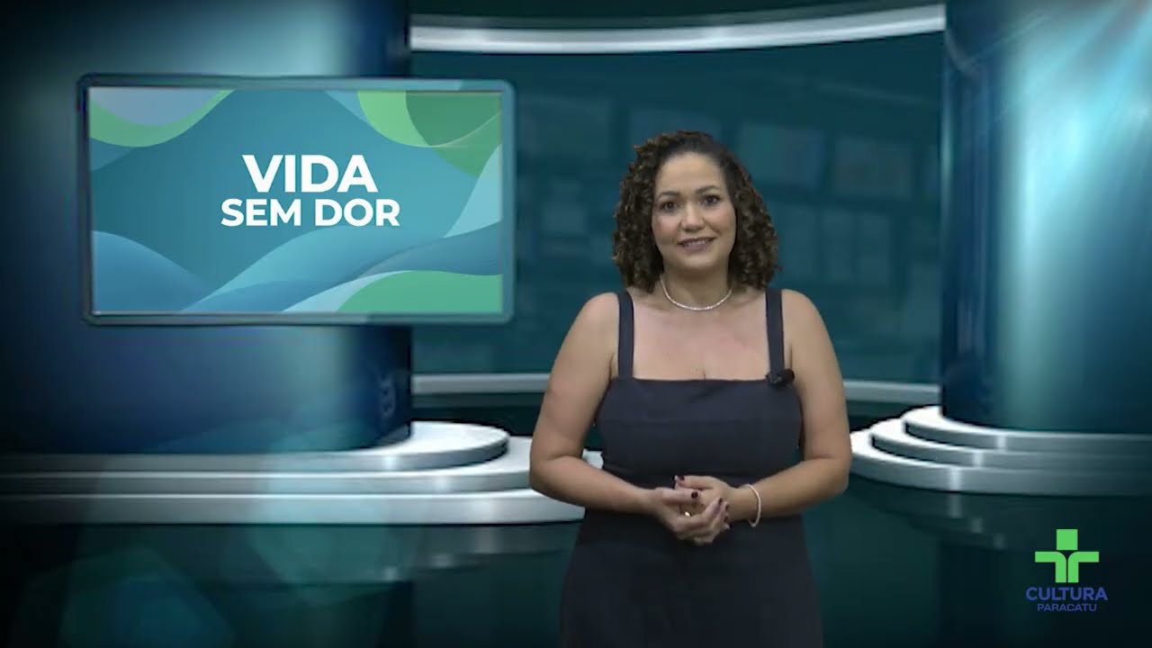 Dra. Dayane Vasconcelos na estreia do quadro Vida Sem Dor, na TV Cultura de Paracatu
